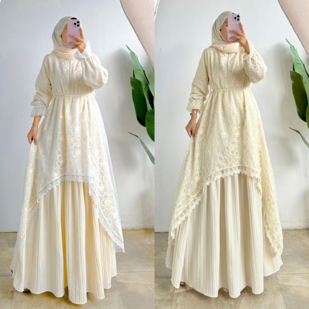 gamis viral lebaran//dress murah//farah dress