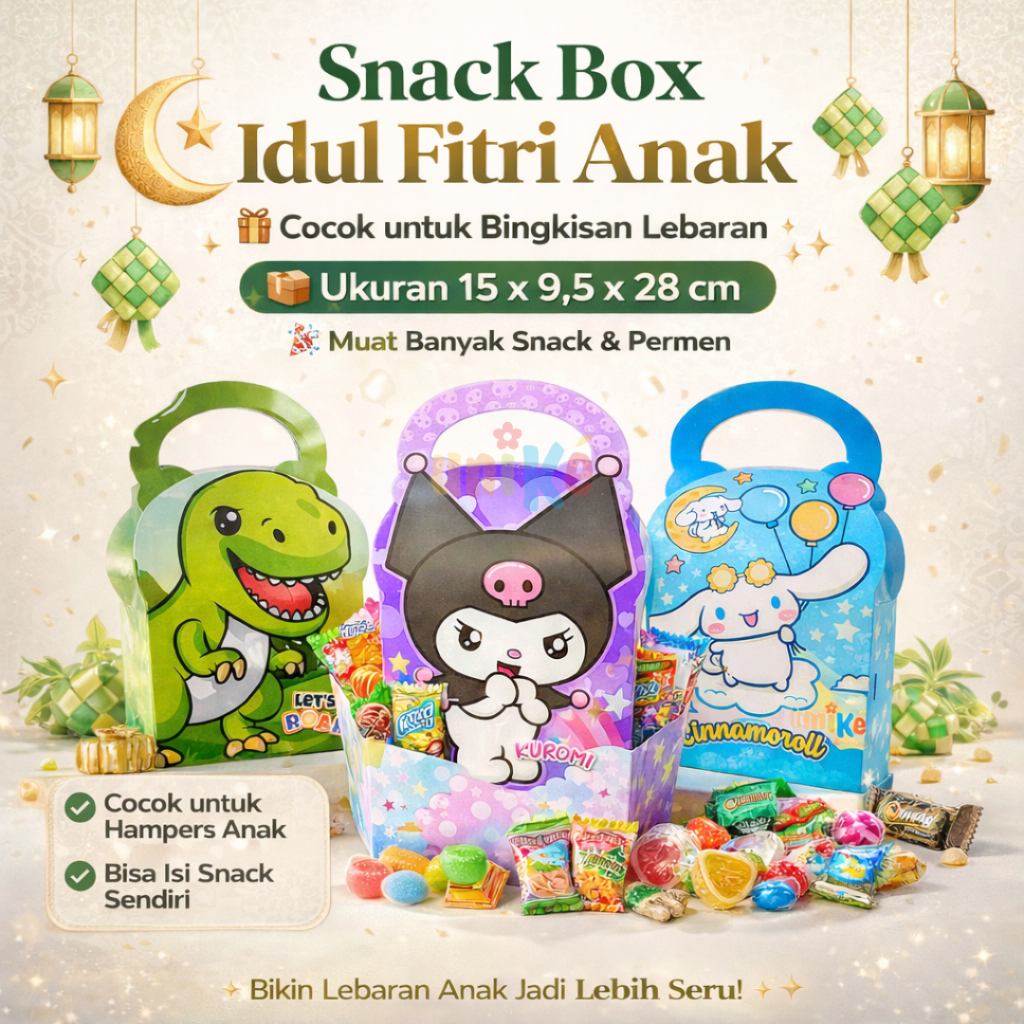Snack Box Hampers Ulang Tahun Anak / Kotak Duplex Bingkisan Souvenir Ultah Birthday Gift Box