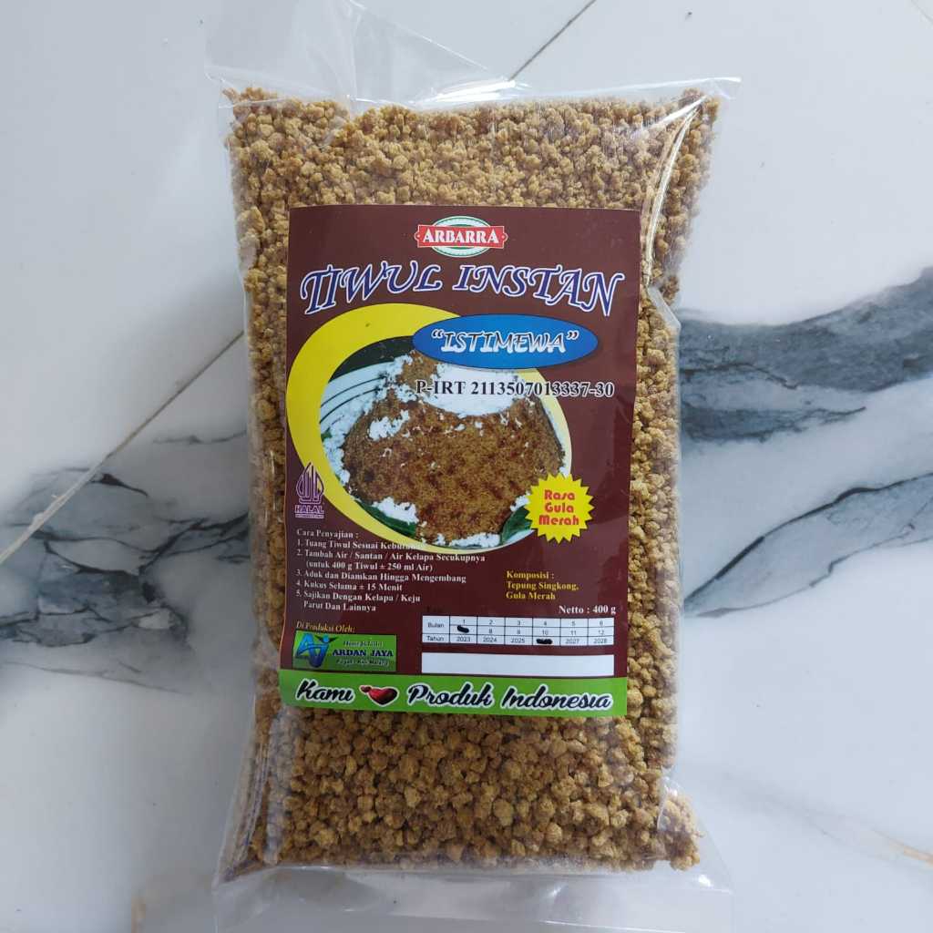 Tiwul Instan Singkong Asli Pulen Gula Merah 400g