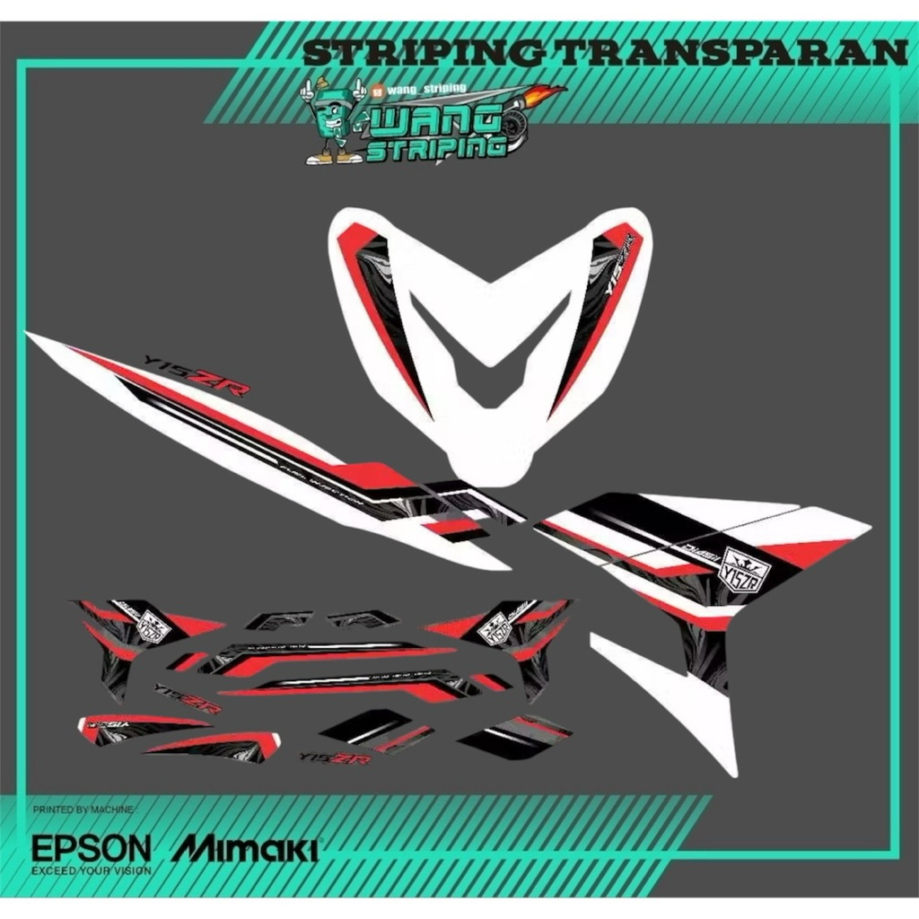 STRIPING STICKER MX KING TRANSPARAN SIMPLE MALAYSIA STYLE