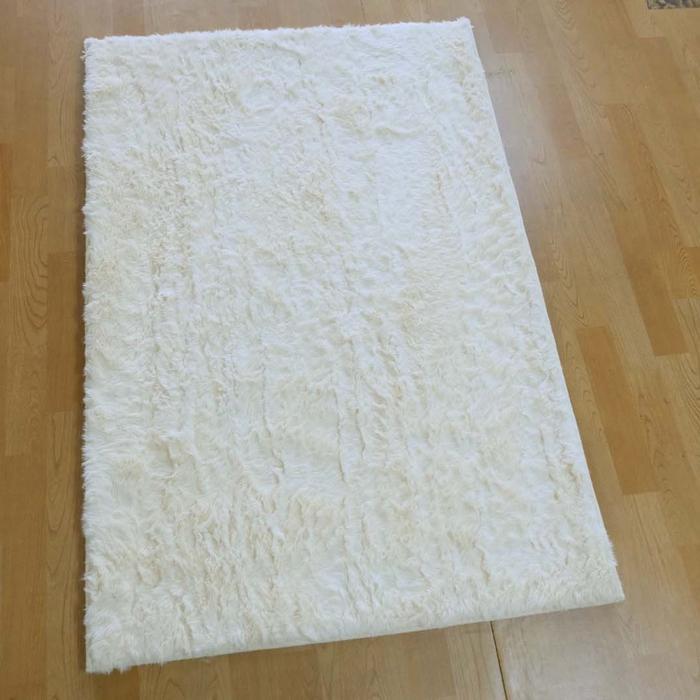 KARPET BULU PREMIUM KARPET BUSA UKURAN 150X200 BULU HALUS - RABBIT FUR IVORY