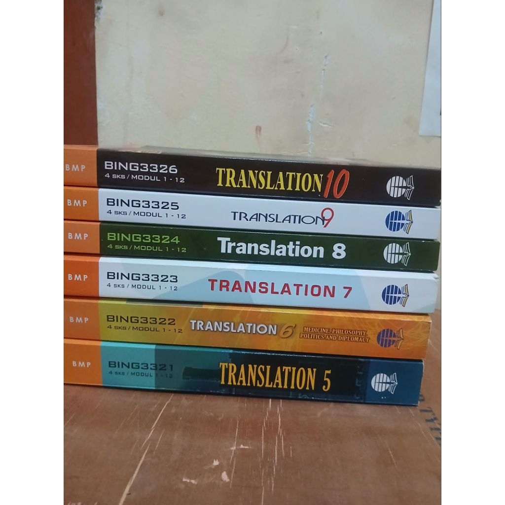 Buku Materi Pokok/Modul UT Prodi Sastra Inggris (dapat 6 modul translation)