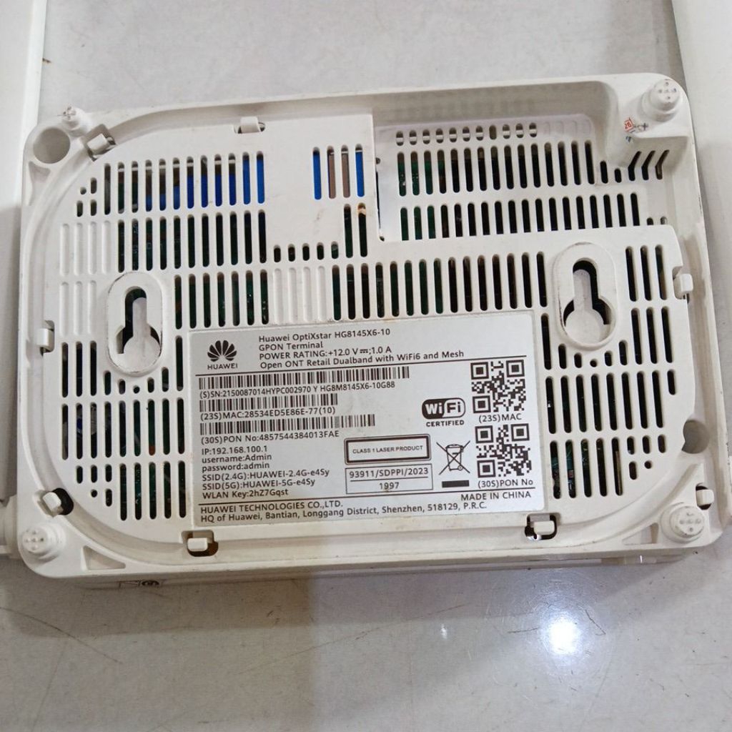 PROMO HEMAT router ont Huawei EG8145x6-10 HG8145x6-10 port ijo biru second