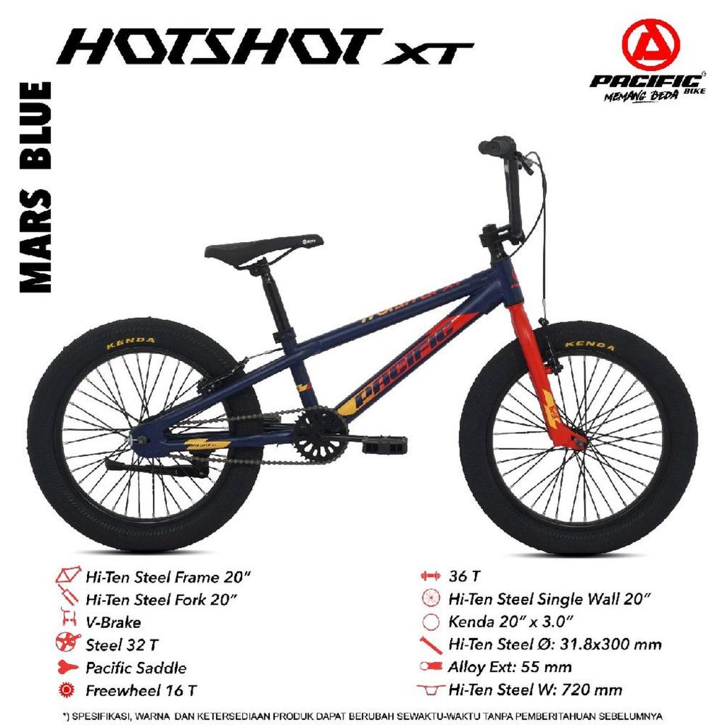 [ BONUS JALU ] Sepeda bmx pacific 20 inch BMX PACIFIC HOTSHOT XT 3.0 , DAN BMX  HOTSOT B2W TERBARU 2