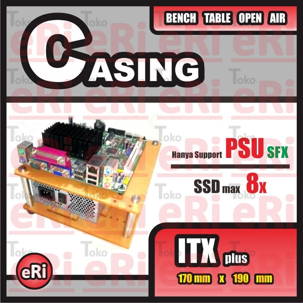 ITX Kecil + ITX Plus / Casing PC Komputer GAMING OPEN AIR Akrilik Acrylic