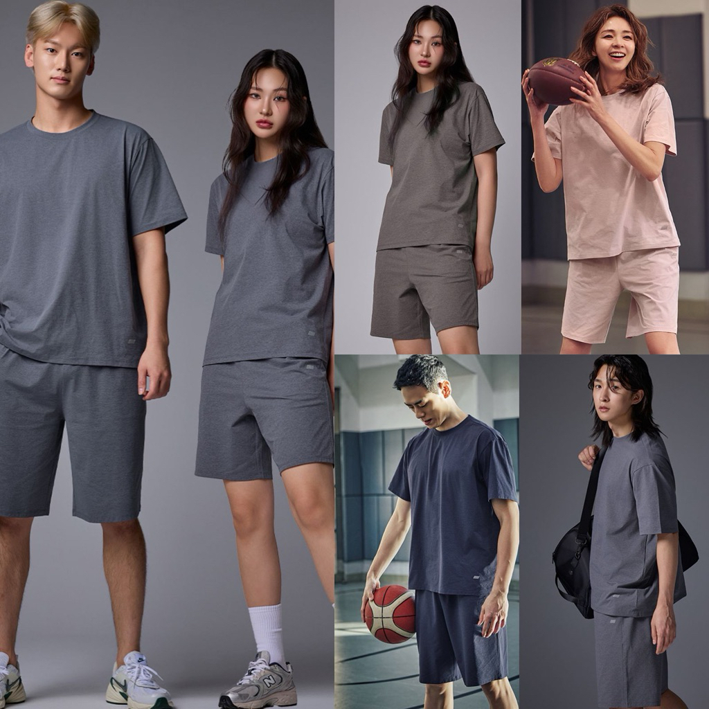 STL Kaos Olahraga Casual Atasan Unisex Pria Wanita