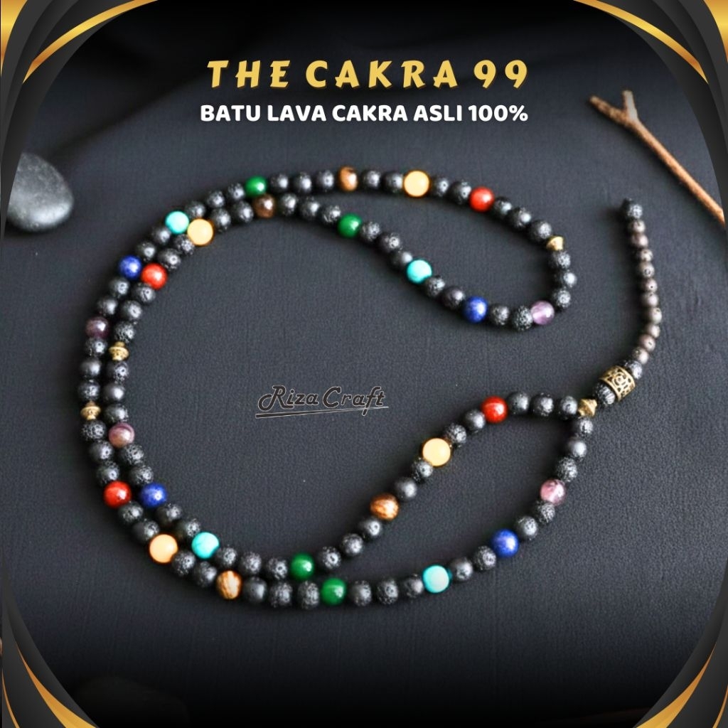 Tasbih 99 Butir Aesthetic Batu Alam 7 Cakra ASLI 100% Natural Original