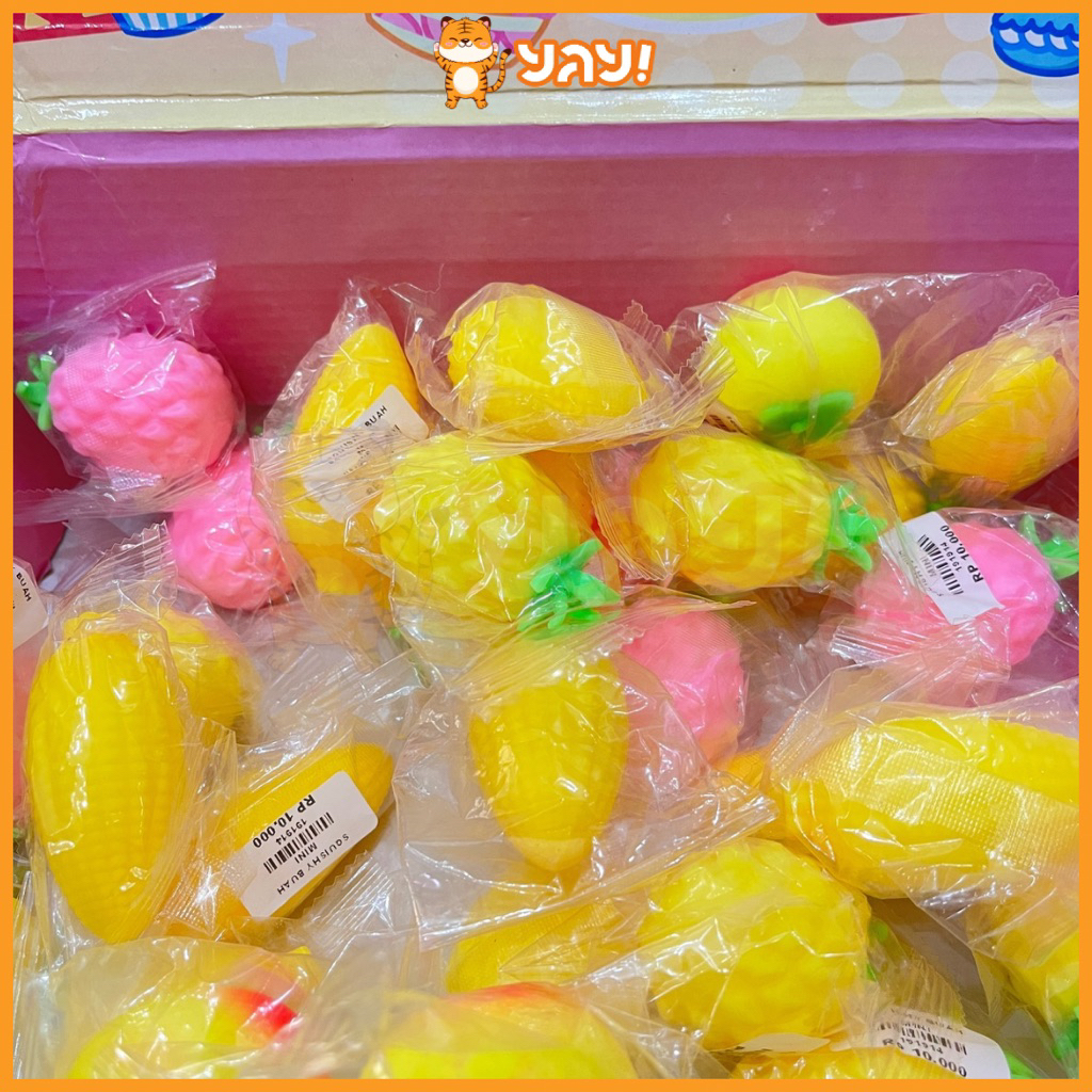 YAY SQUISHY BUAH MINI STRAWBERRY NANAS JAGUNG PEACH