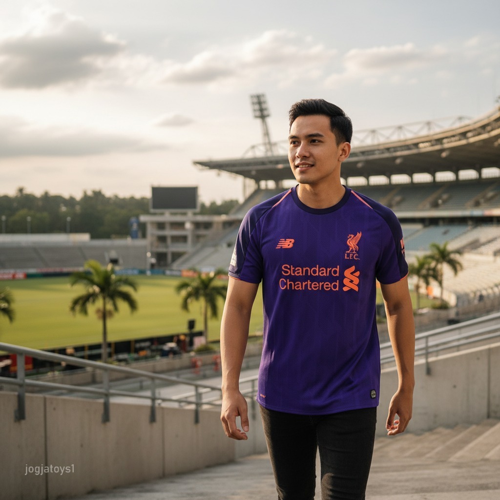 Jersey Away Liverpool 2018/19 Junior XL Original New Balance Preloved