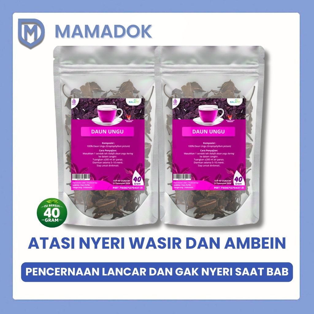 PAKET 2 Daun Ungu Herbal untuk Ambeien Original 100%