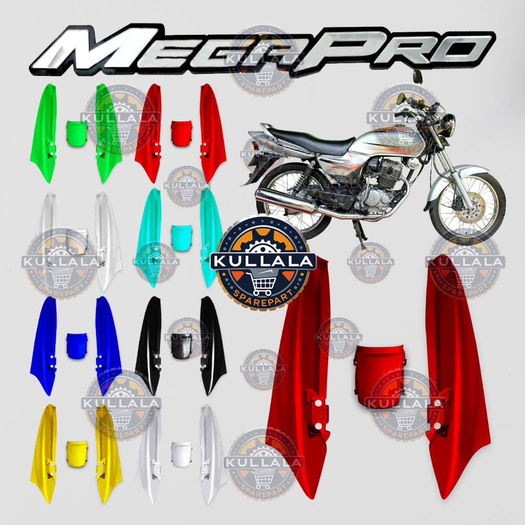 Cover Bodi Belakang Kanan Kiri Honda Megapro Lama Body Megapro Hiu Warna Lengkap