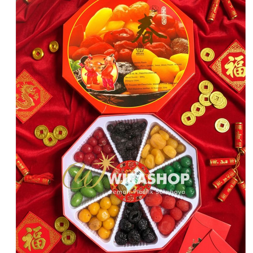 Pak cen kuo manisan lmlek 8 macam manisan buah permen buah imlek segi 8 segi delapan