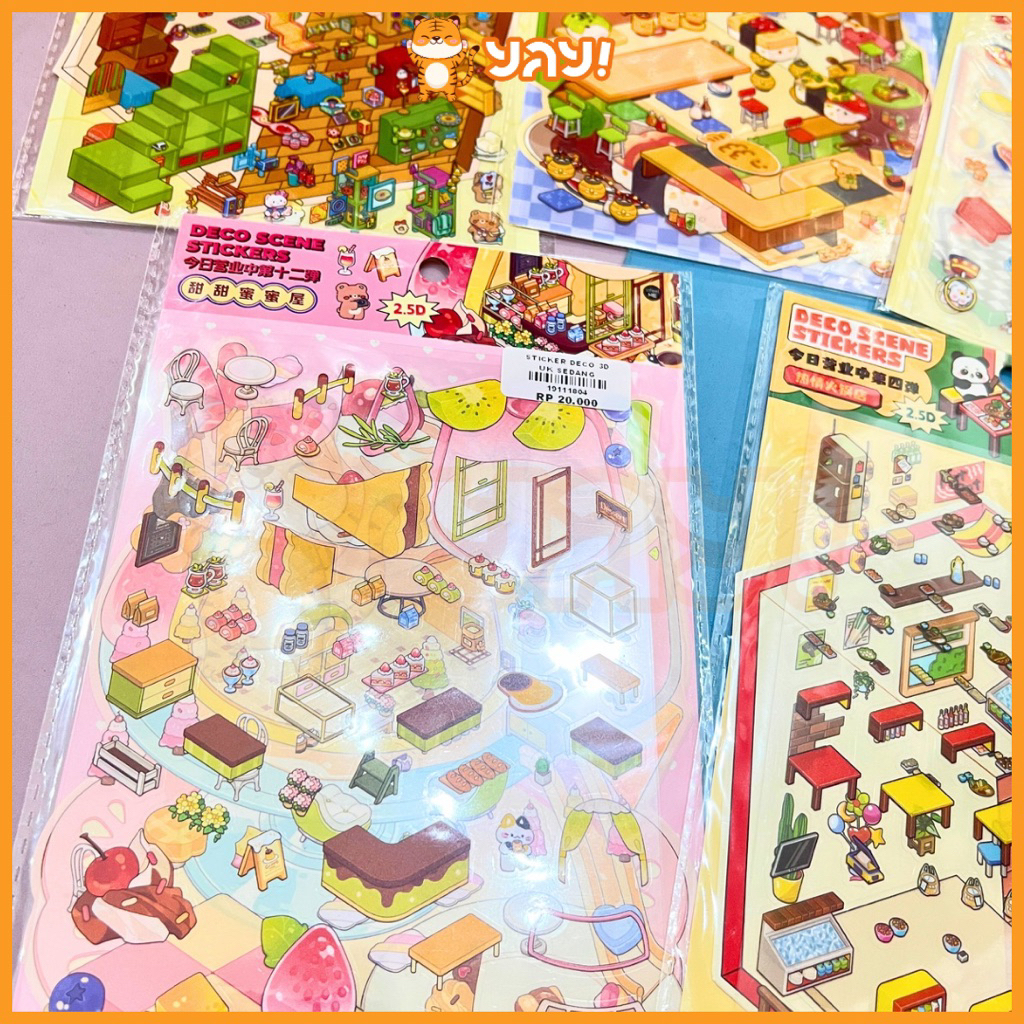 YAY! STICKER DECO 3D KECIL SEDANG BESAR