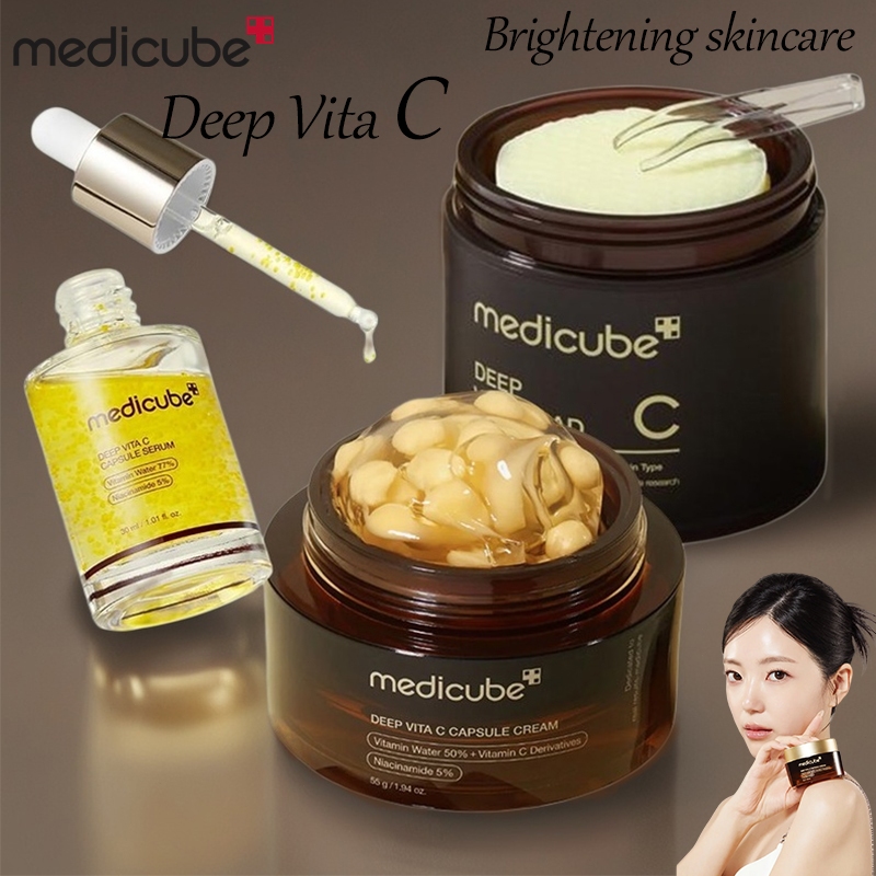 Medicube Deep Vita C Capsule Serum 30ml / Deep Vita C Pad 70pce / Deep Vita C Capsule Cream 55g