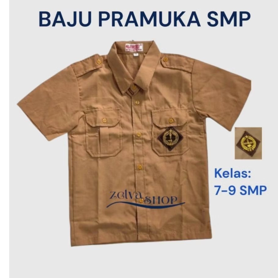 Baju pramuka penggalang pendek SMP usia 13-16 baju pramuka penggalang pendek SMP