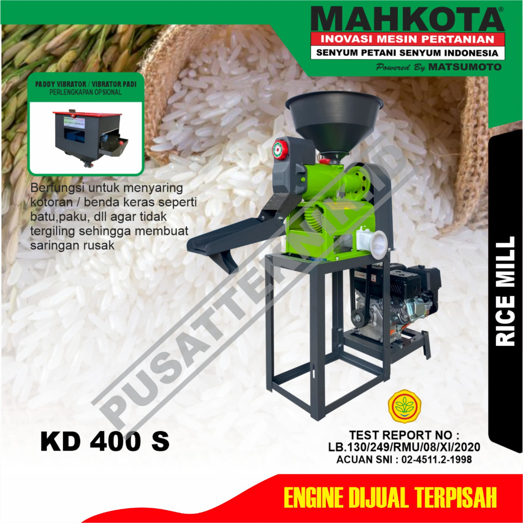 RICE POLISHER MAHKOTA KD400S MESIN GILING PADI MAHKOTA KD 400 S / MAHKOTA RICE POLISHER MAHKOTA KD45