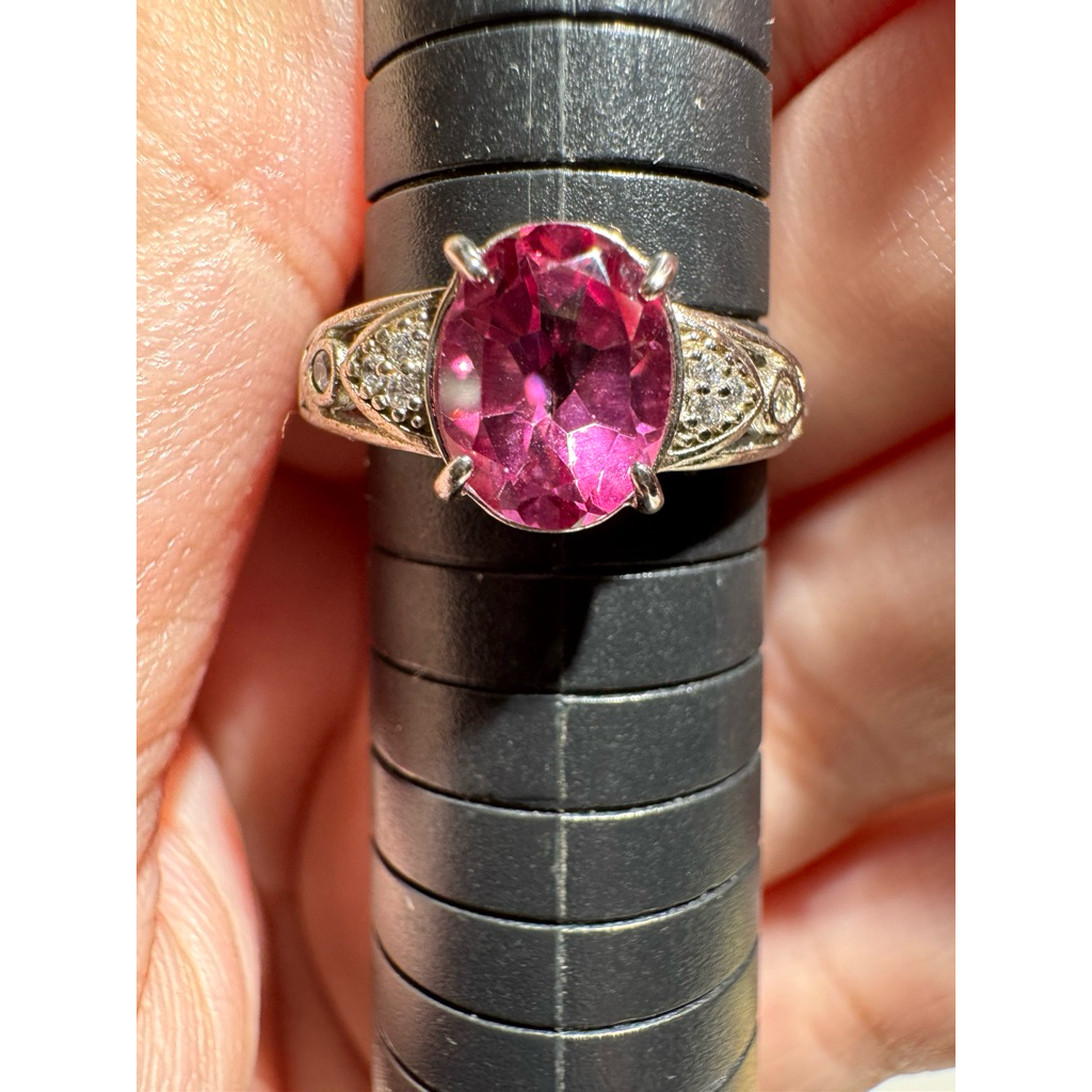 Cincin Pink Topaz S925 with certificate