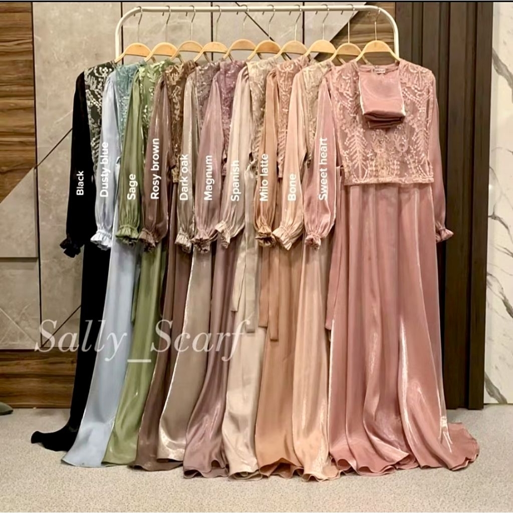 Gamis Mecca Dress Set Hijab by Sally Scarf