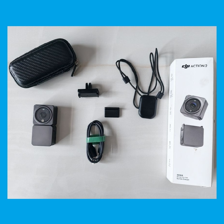 DJI Action 2 Camera Power Combo Second Original Full Set | Kamera DJI Aksi 2 Osmo Kecil Ori Kombo Le