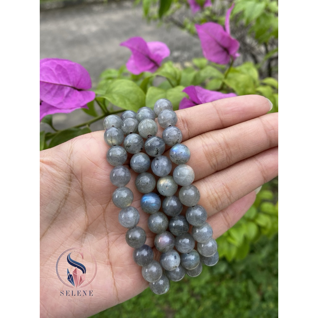Gelang Labradorite Natural 8mm – Premium Crystal Bracelet