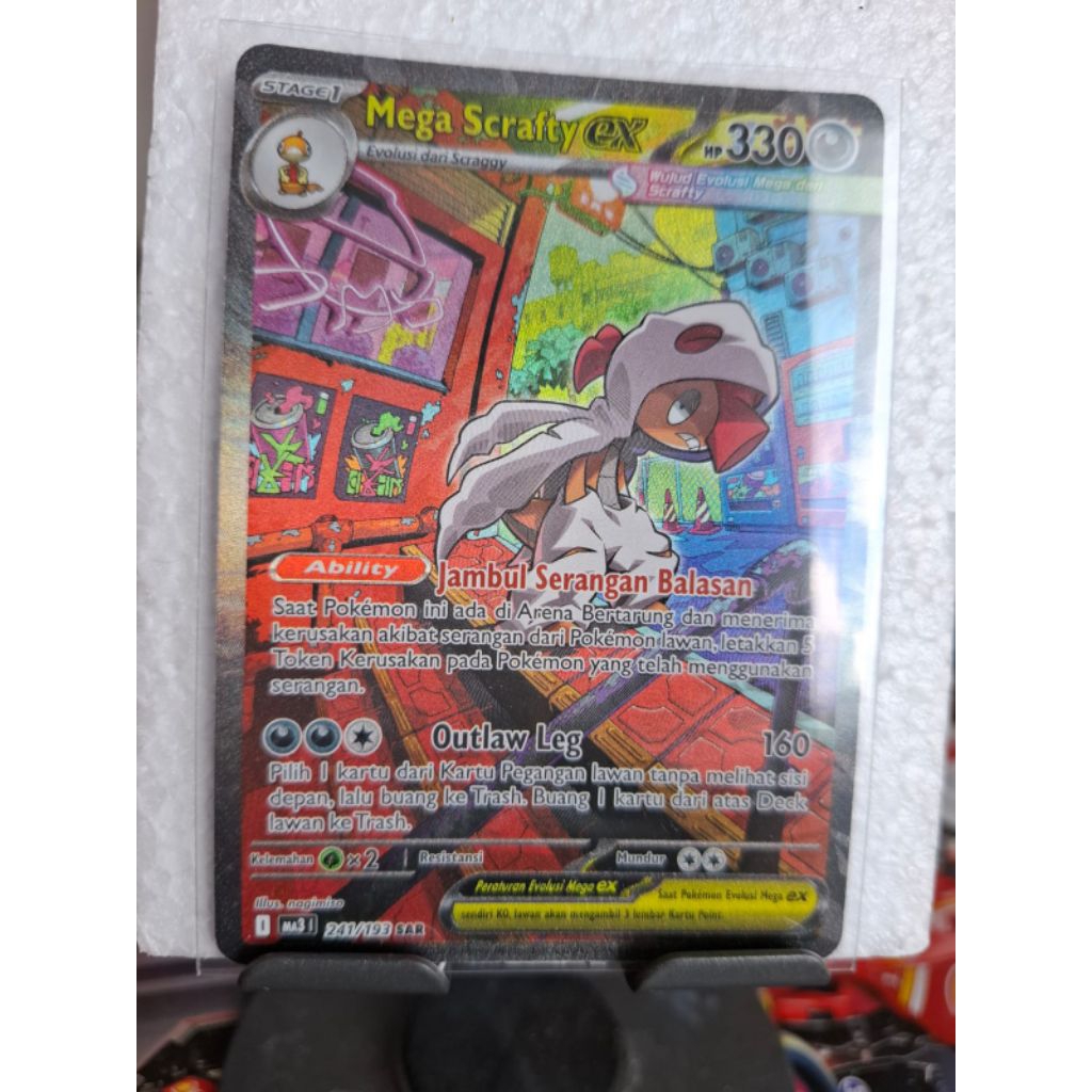 mega scrafty ex SAR kartu pokemon indonesia