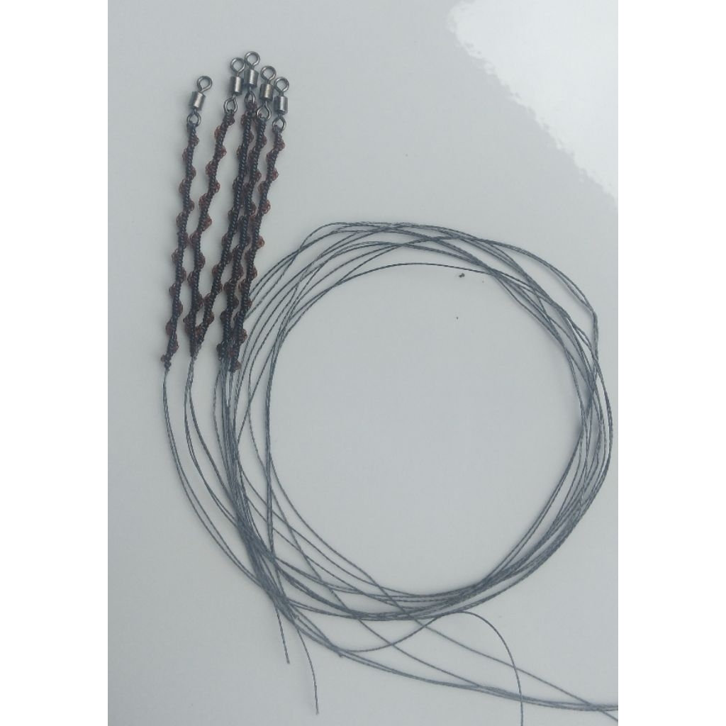 rangkaian pancing lumut tanpa kail isi 5 pcs / mancing nila