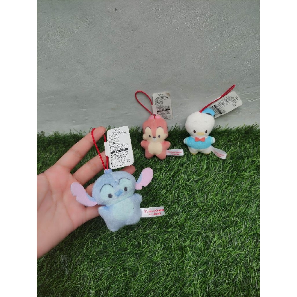Boneka gantungan kunci/ gantungan tas stitch/ chip/ donald duck original disney merry creation new t