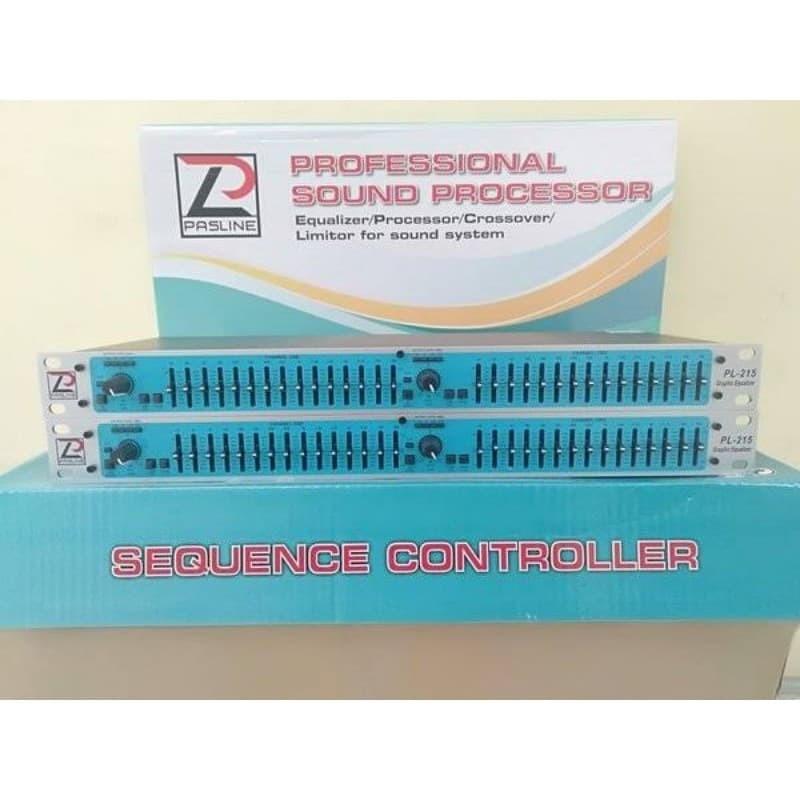 Equalizer Pasline PL-215 Pasline PL 215 Pasline PL215 SUB Original 2 x 15 Channel Dual 15 Channel Eq