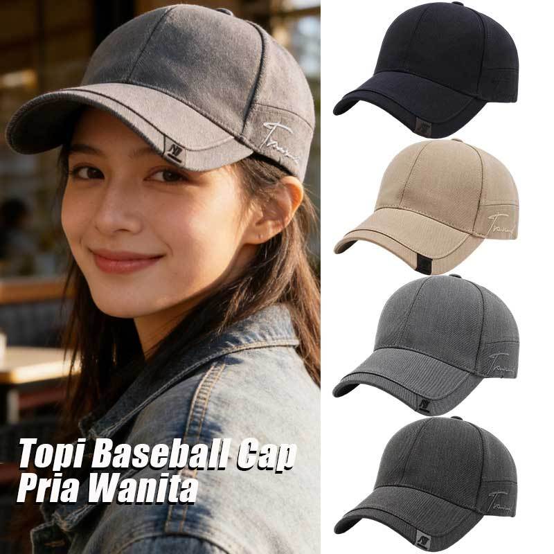 Topi Pria Topi Baseball Cap Pria Wanita Trendi Gaya Korea Topi Snapback Sport Huruf Topi Gunung Pria