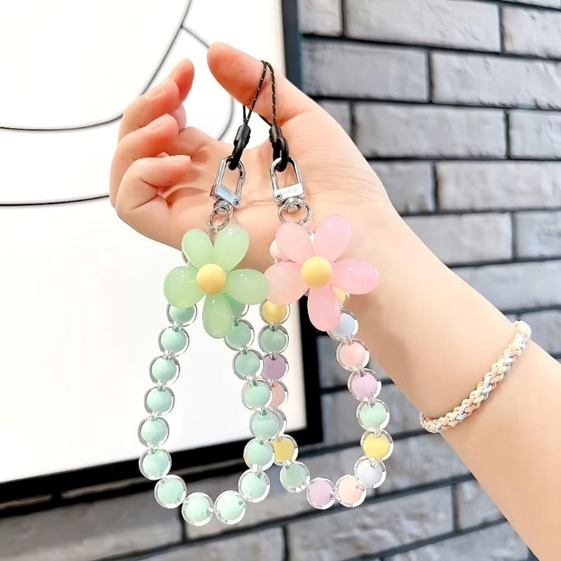 [OM 21] Tali Lanyard Hp | Tali Gantungan Hp | Tali gantungan hp bunga manik | Tali hp bunga cantik b