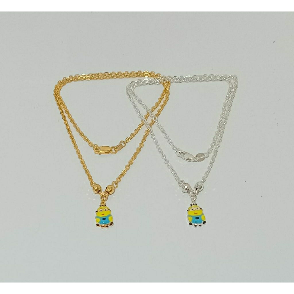 KALUNG ANAK PERAK ASLI MINIONS NORI FANCY ( PERAK SILVER 925 )