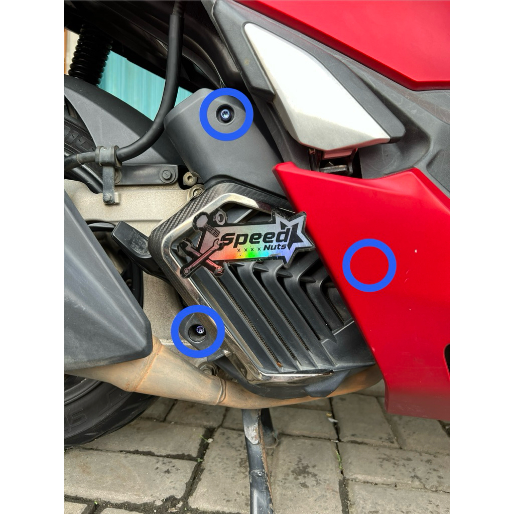Baut Titanium Set 3biji baut Cover Radiator Pcx160 Adv160 Vario160 Stylo160 Original Thailand