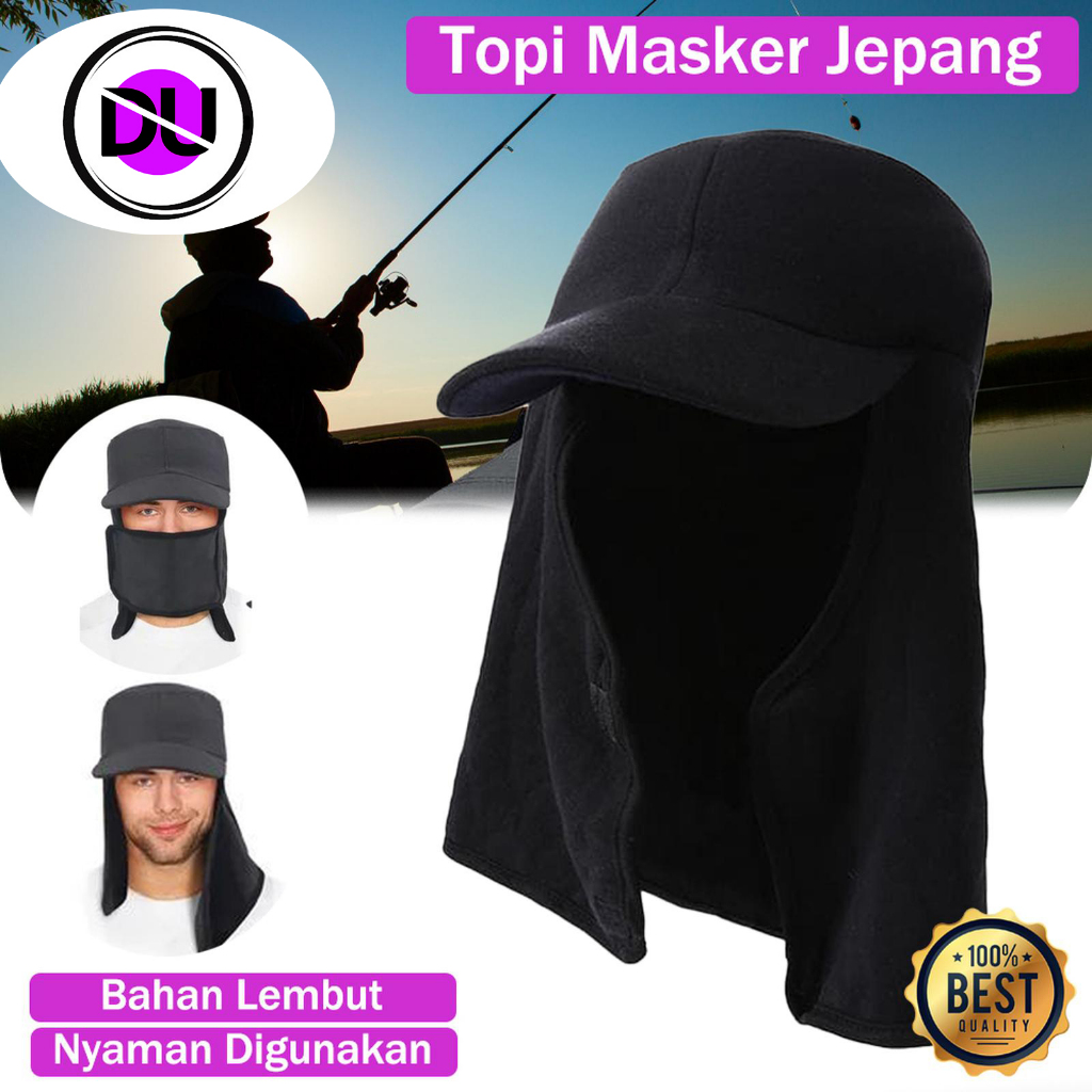 Topi Masker Jepang Pria Wanita Topi Mancing Anti Panas Lembut Premium Topi Serbaguna Murah