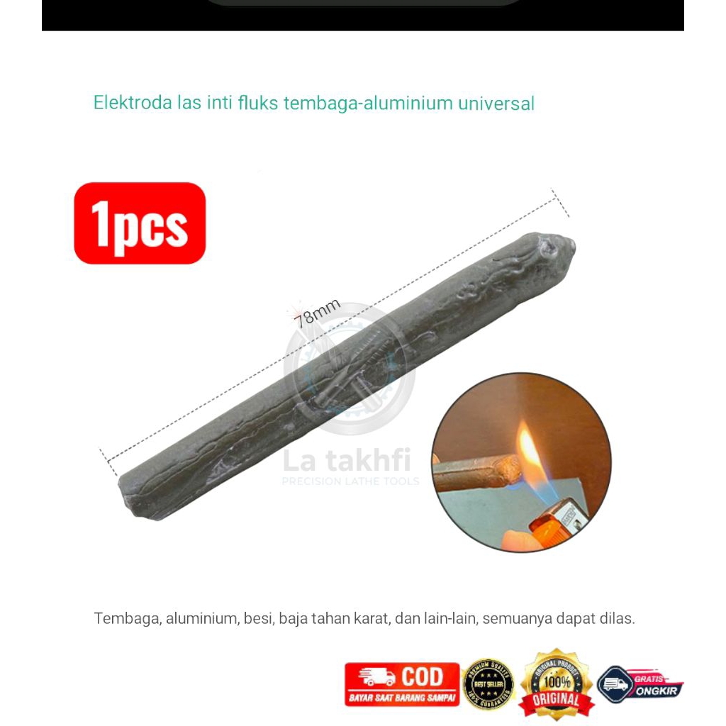 1pcs Batang Las Timah Suhu Rendah Dengan Bakar Korek Api Low Temperature Electrode Welding Rod Kawat