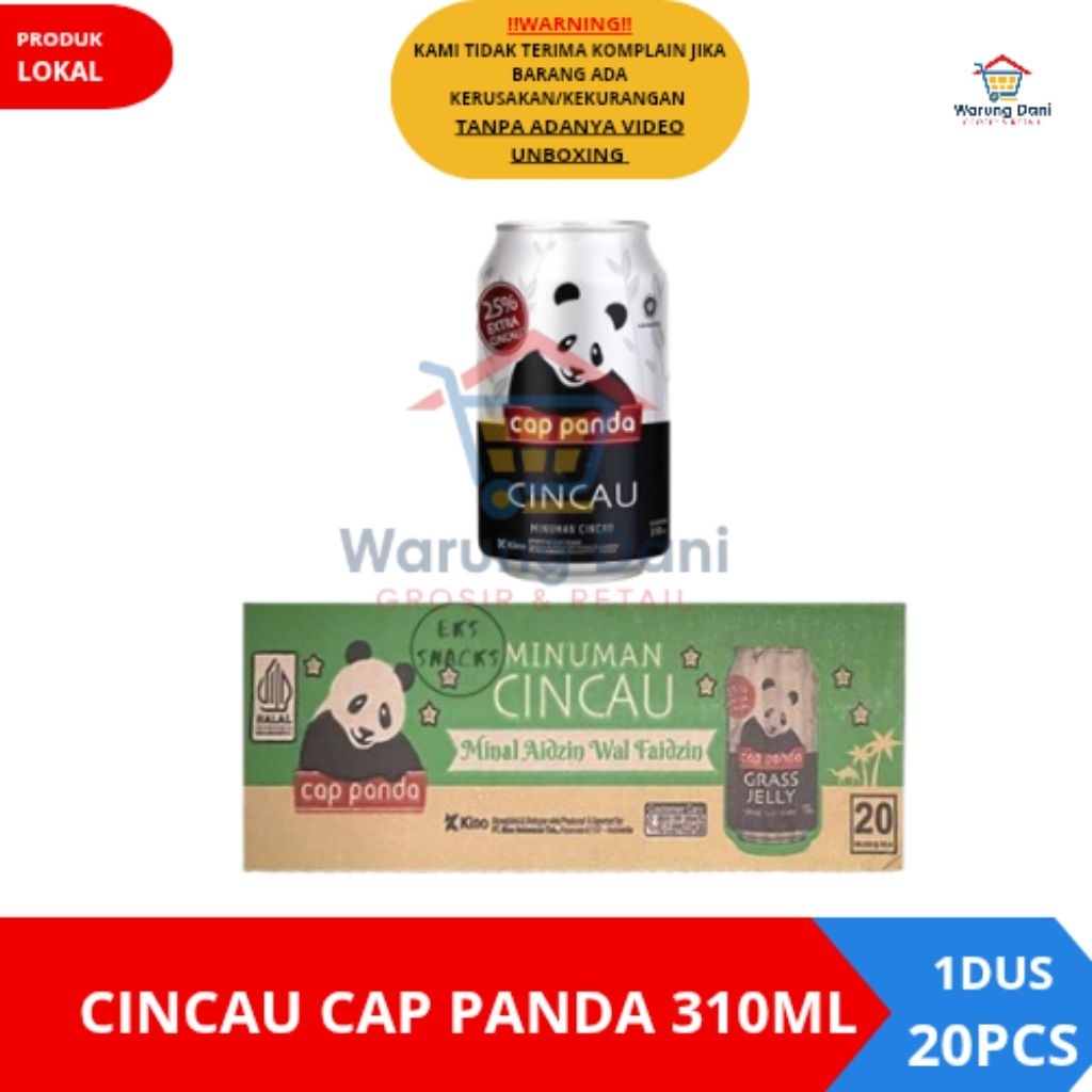 Cincau Cap Panda Kaleng 310ML Minuman Cincau - 1Dus