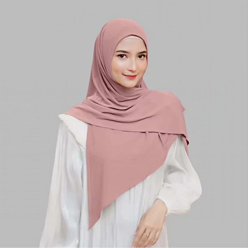 Hijab Segitiga Instan Jersey Spandek by Khalid Collection