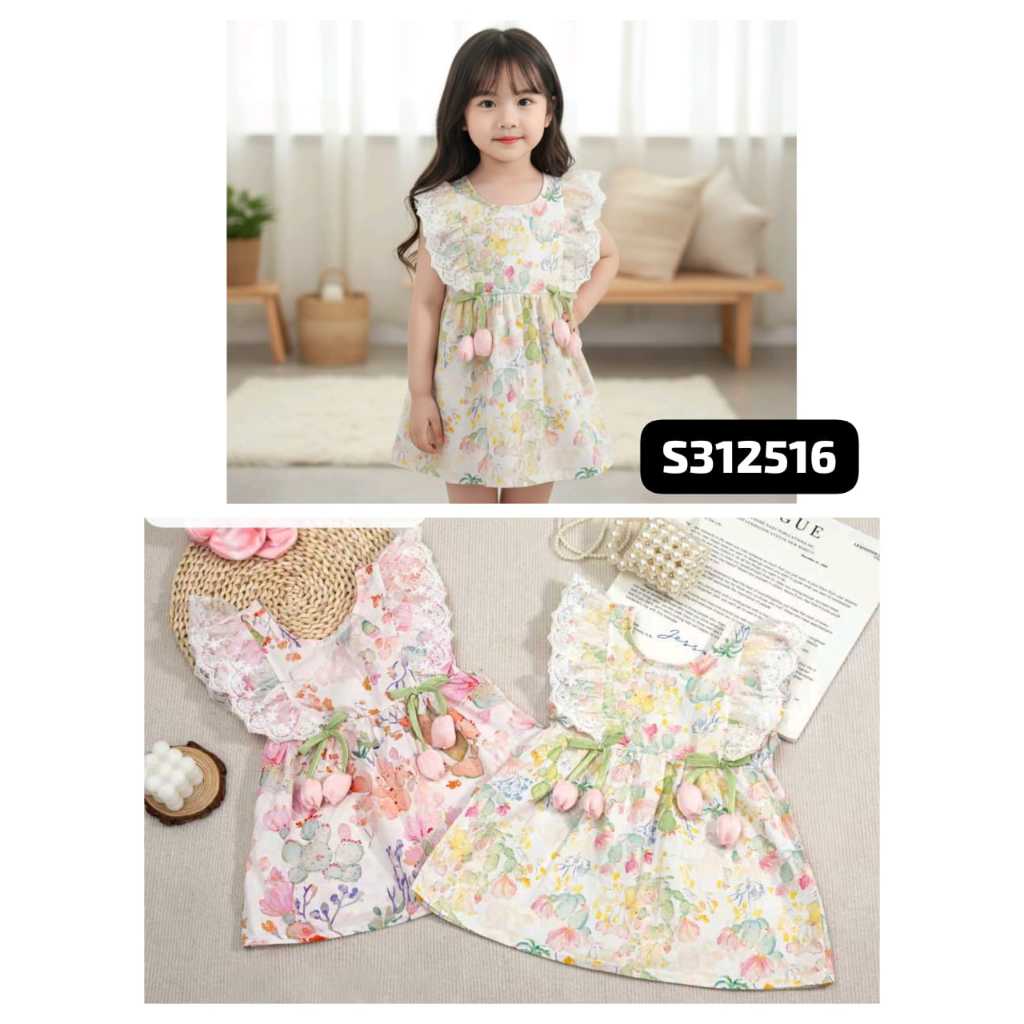 Dress Gaung Gaun Kids Anaj Cewek Usia 4 Bln Sampai 4 Tahun Driss Premium Import Rok Ank Dresd Kondan