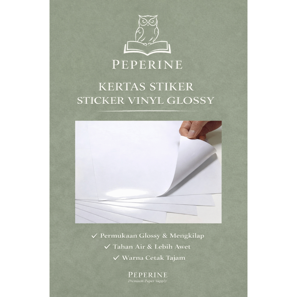 Stiker|Sticker Vinyl Glossy Ukuran A4
