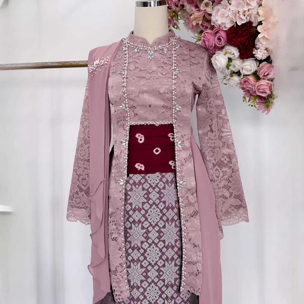 Setelan Kebaya Wisuda Wanita Set Baju Laksmi Kutubaru Bridesmaid Untuk Acara Tunangan Lamaran Modern