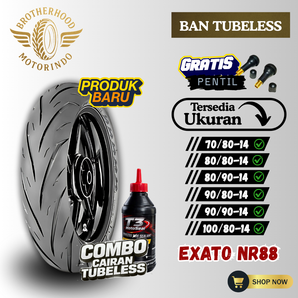 BAN IRC EXATO TUBELESS (70/80-14 / 80/80-14 / 90/80-14 / 80/90-14 / 90/90-14 / 100/80-14) BAN RING 1