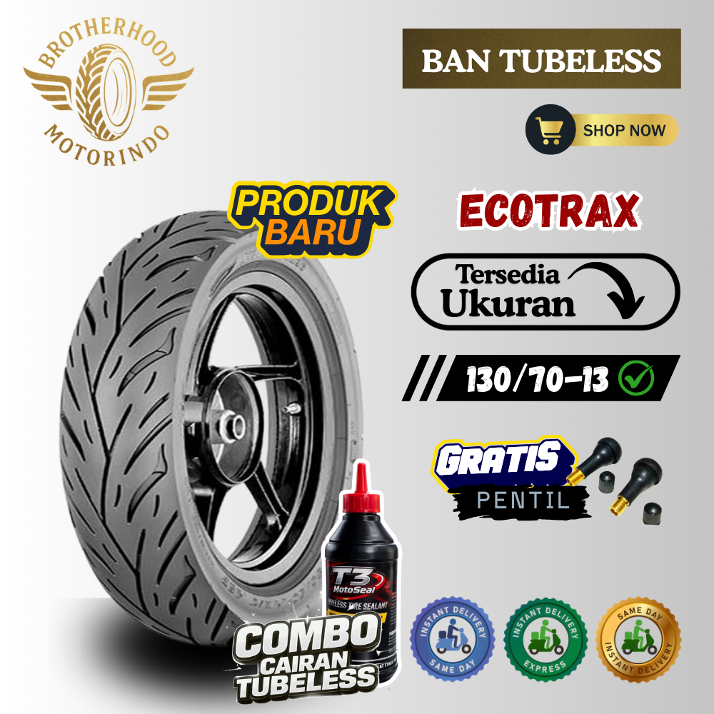 BAN IRC ECOTRAX TUBELESS (130/70-13 / 130 70 13) BAN IRC / BAN RING 13 / BAN TUBLES RING 13 / BAN MO