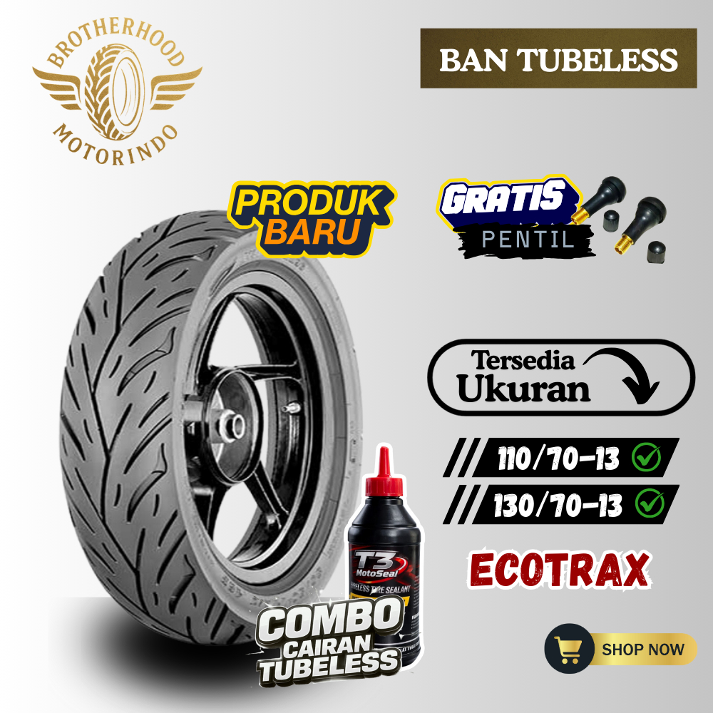BAN IRC ECOTRAX TUBELESS (110/70-13 / 130/70-13) BAN IRC / BAN RING 13 / BAN TUBLES RING 13 / BAN MO