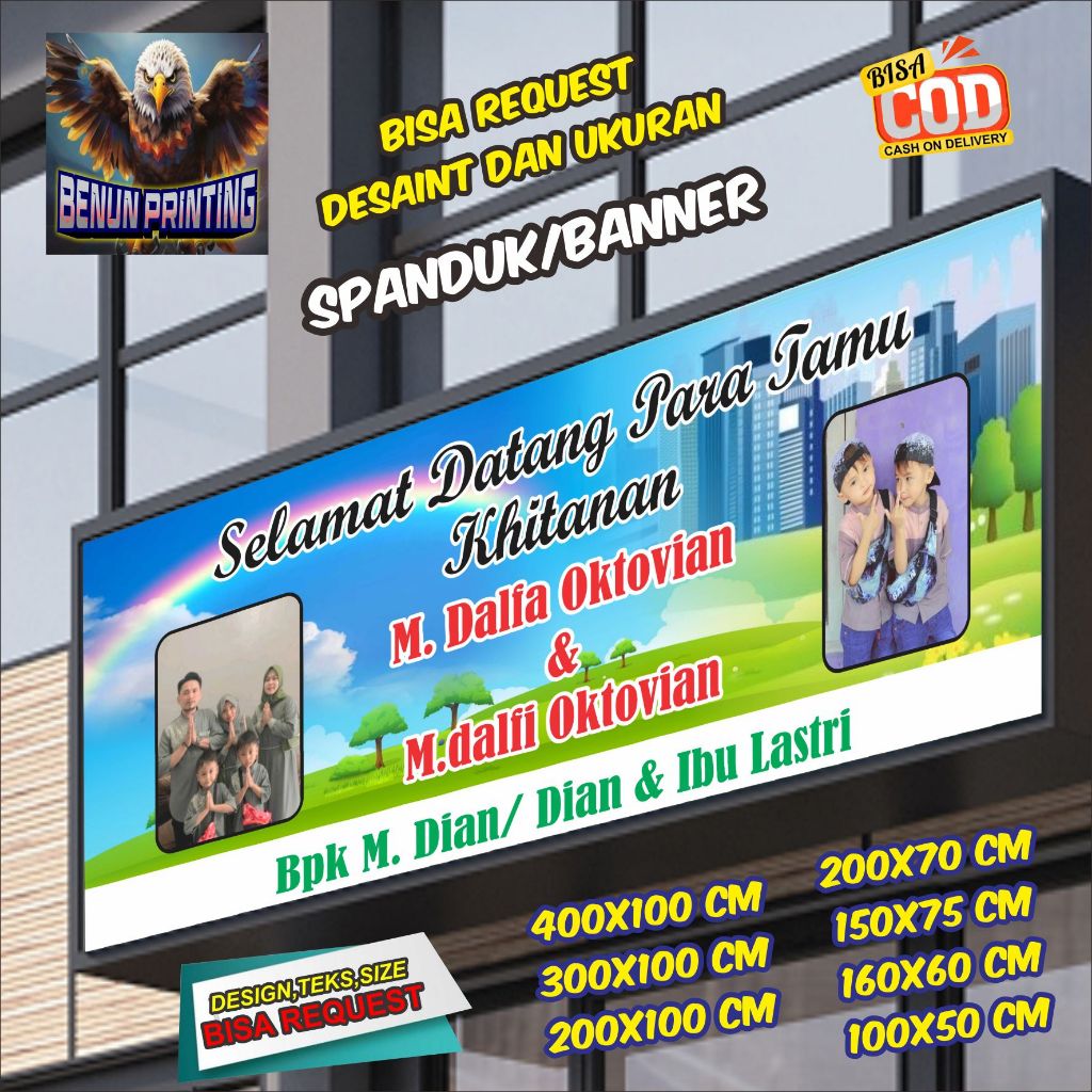 Banner Spanduk Khitanan Custom 160x60 Cm