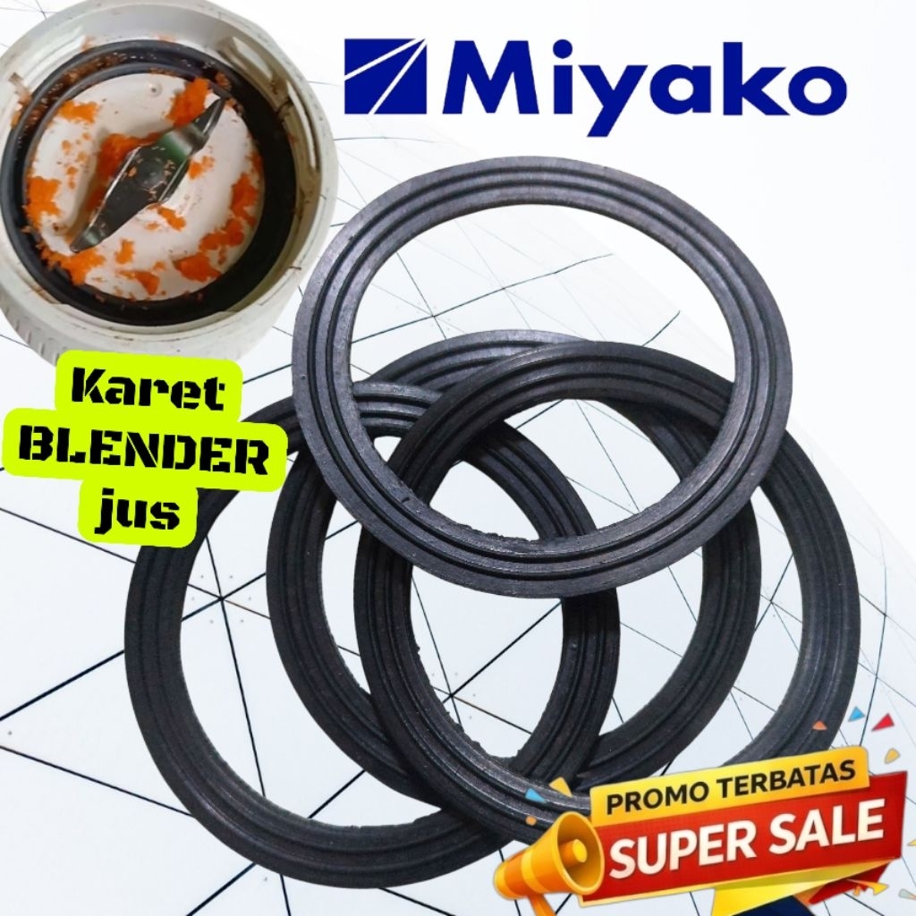 Karet Seal Blender Garis Universal Anti BocorRing Karet Gelas Blender Model Garis
Seal Karet Blender