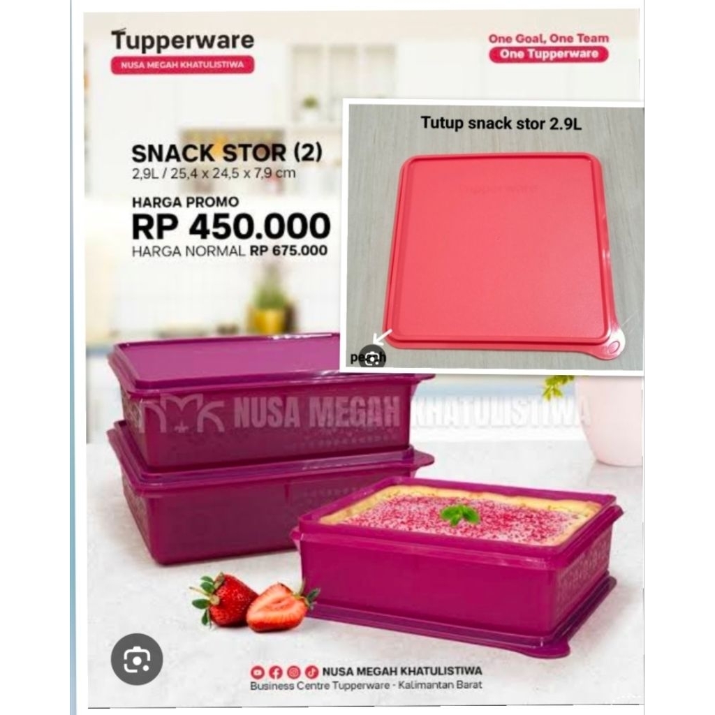 seal snack store / tutup tempat kue basah tupperware