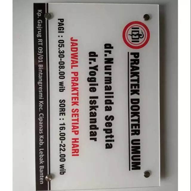 Papan Nama Bidan Praktek, Dokter Praktek & Apotek