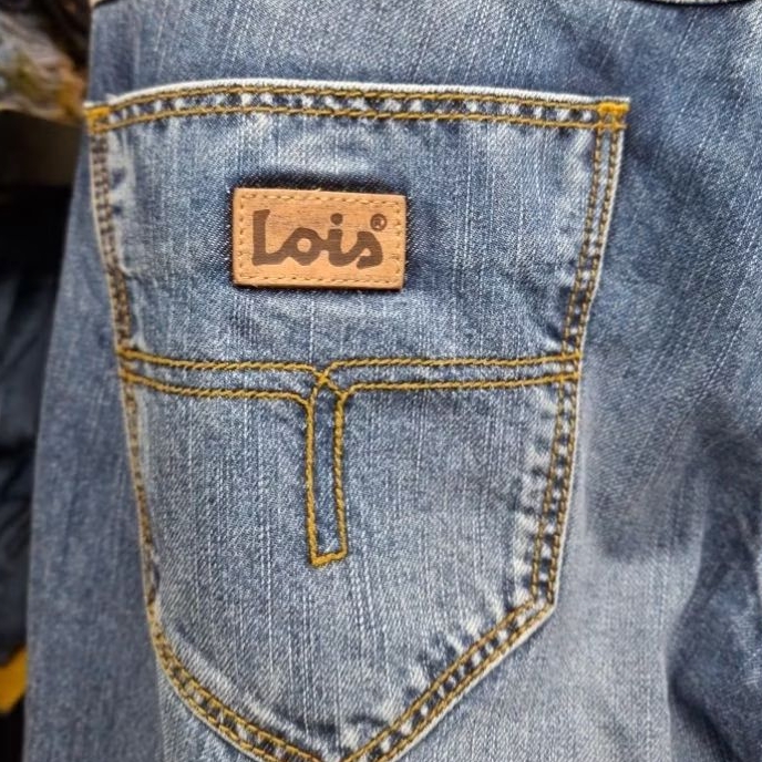 LOIS celana jeans panjang pria straight cut/ regular 007 denim