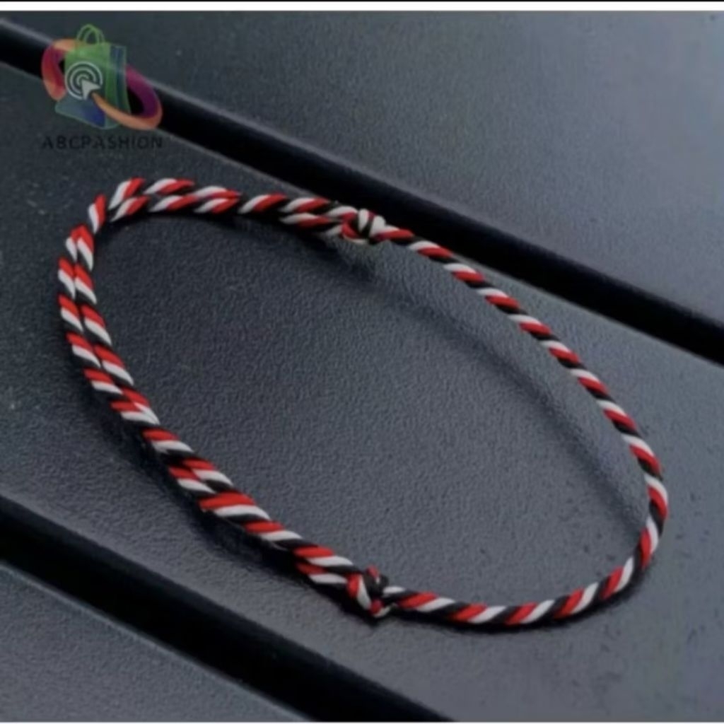 GELANG TANGAN TRIDATU POLOS TALI HITAM