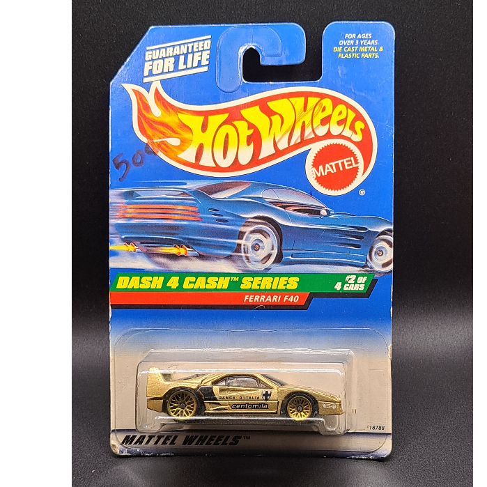 1998 Hot Wheels - Ferrari F40 - Gold - Dash 4 Cash Series