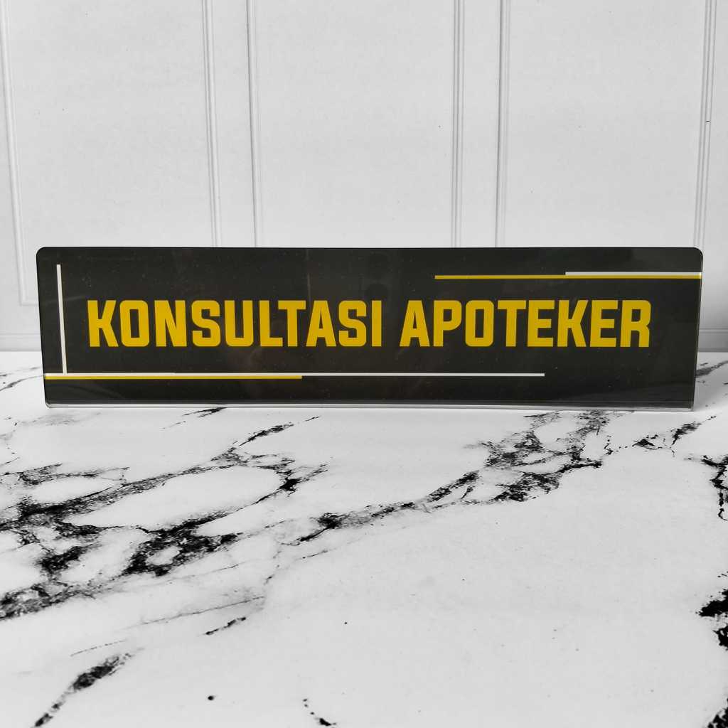 Akrilik Konsultasi Apoteker-Akrilik Meja-Akrilik Simpel